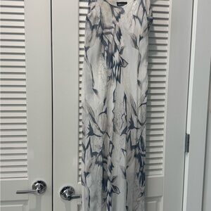 Eclipse Navy and White Floral Maxi Dress